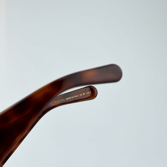 Gucci GG1402S 002 BRAND NEW Sunglasses Havana Brown Women Square Oversized - Picture 9 of 11